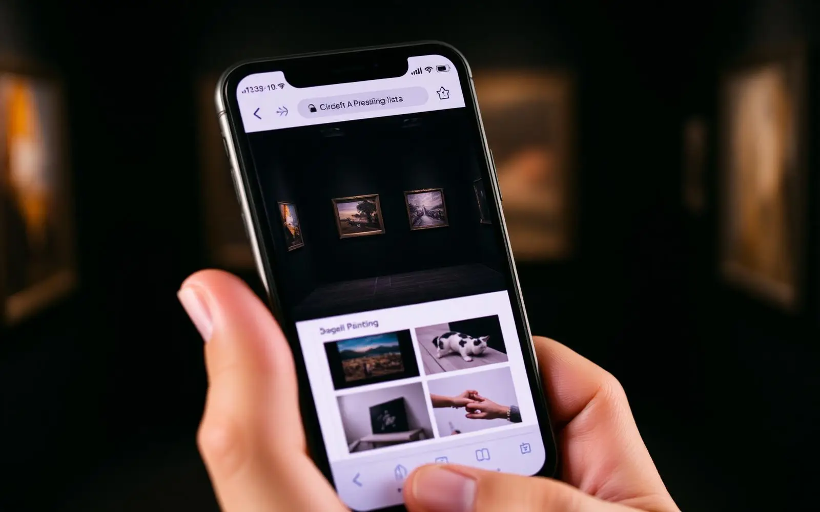 Version mobile du site Artist 4ever